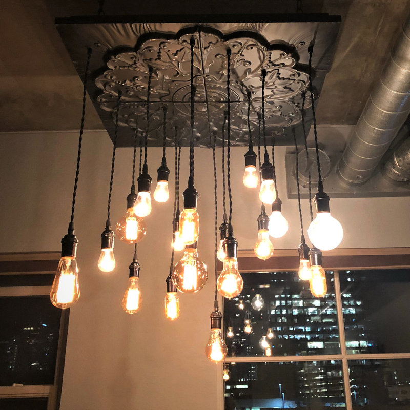 Industrial Lightworks 20 Light Cluster Bulb Pendant Wayfair